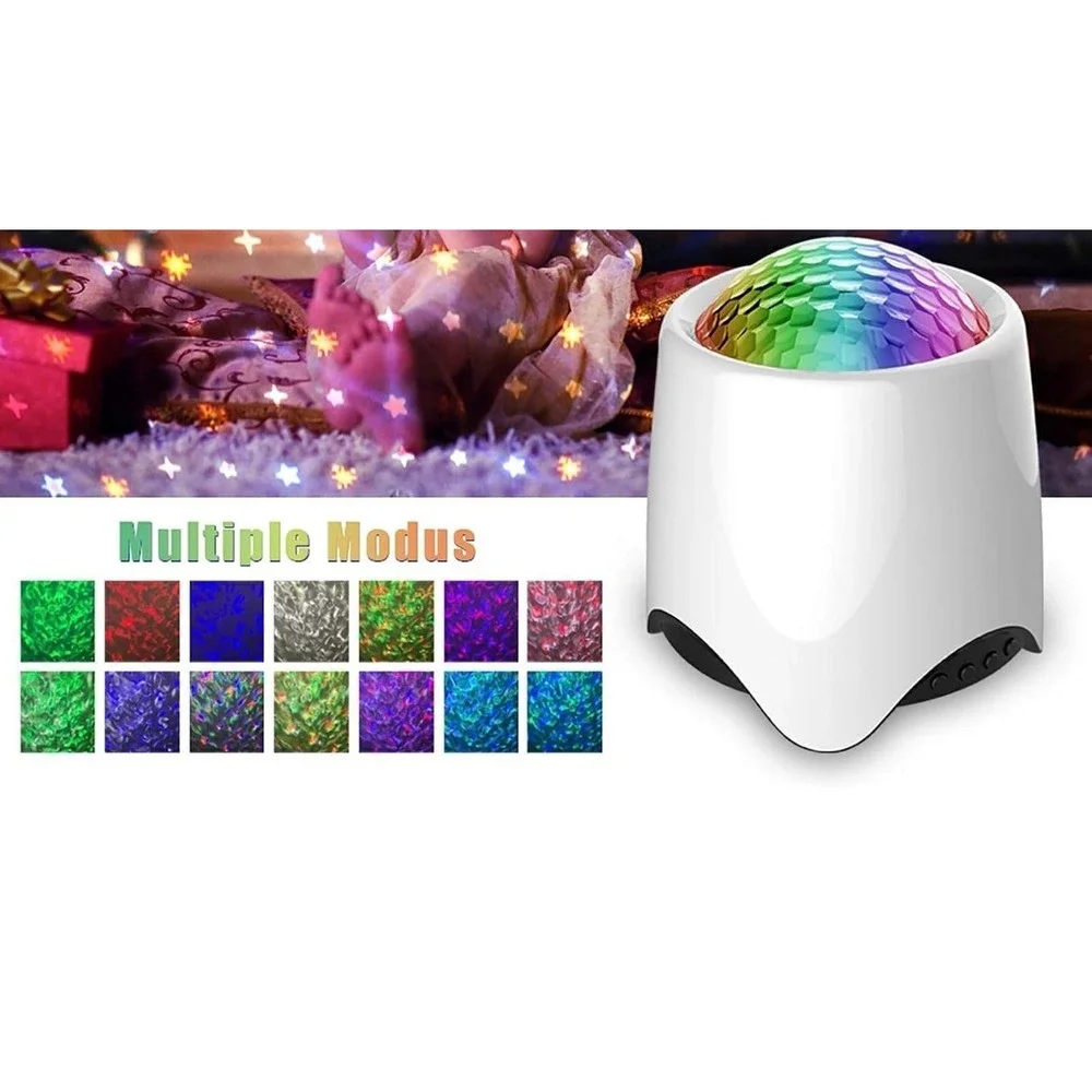 LED Star Projector Light Night Lamp‎ with Remote Control Bluetooth Speaker